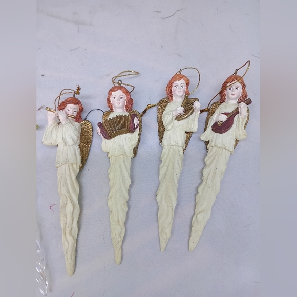Set of Angel Christmas Ornaments 8 total - Picture 2 of 3